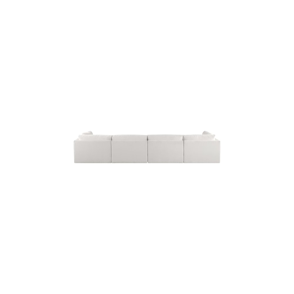 Ease Cream Polyester Fabric Modular Sofa. Picture 2