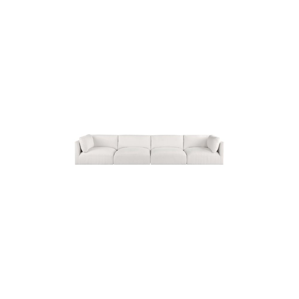 Ease Cream Polyester Fabric Modular Sofa. Picture 3