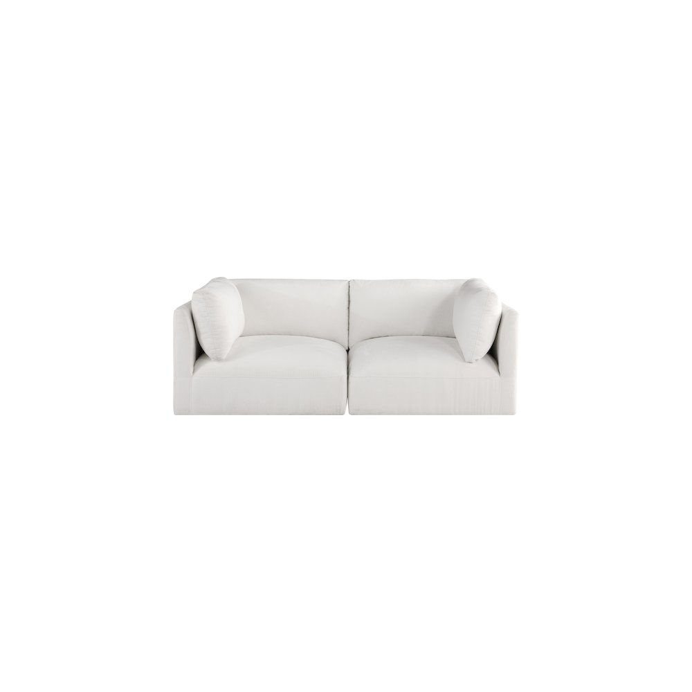 Ease Cream Polyester Fabric Modular Sofa. Picture 3