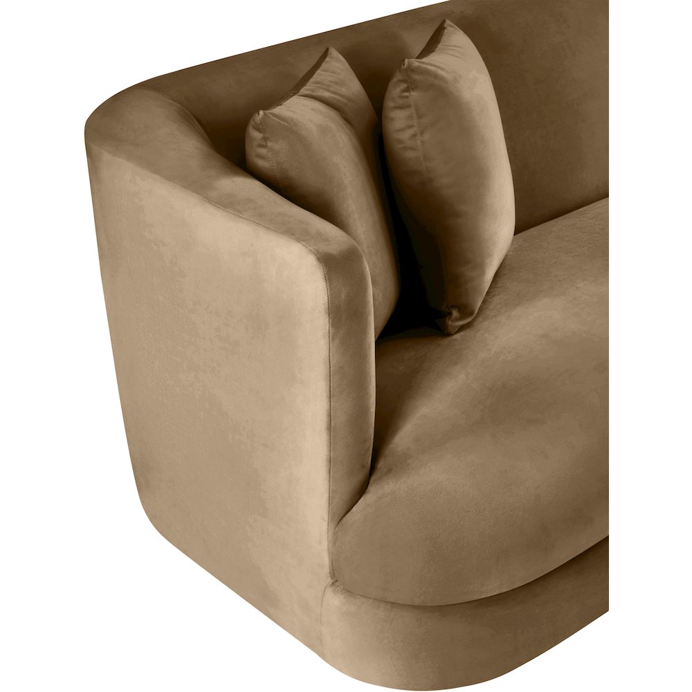 Alder Beige Velvet Chair. Picture 9