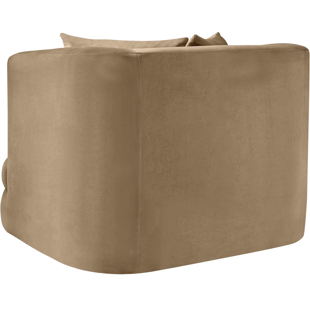 Alder Beige Velvet Chair. Picture 5