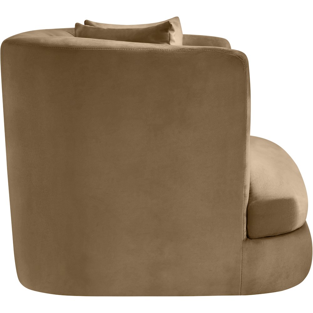 Alder Beige Velvet Chair. Picture 6