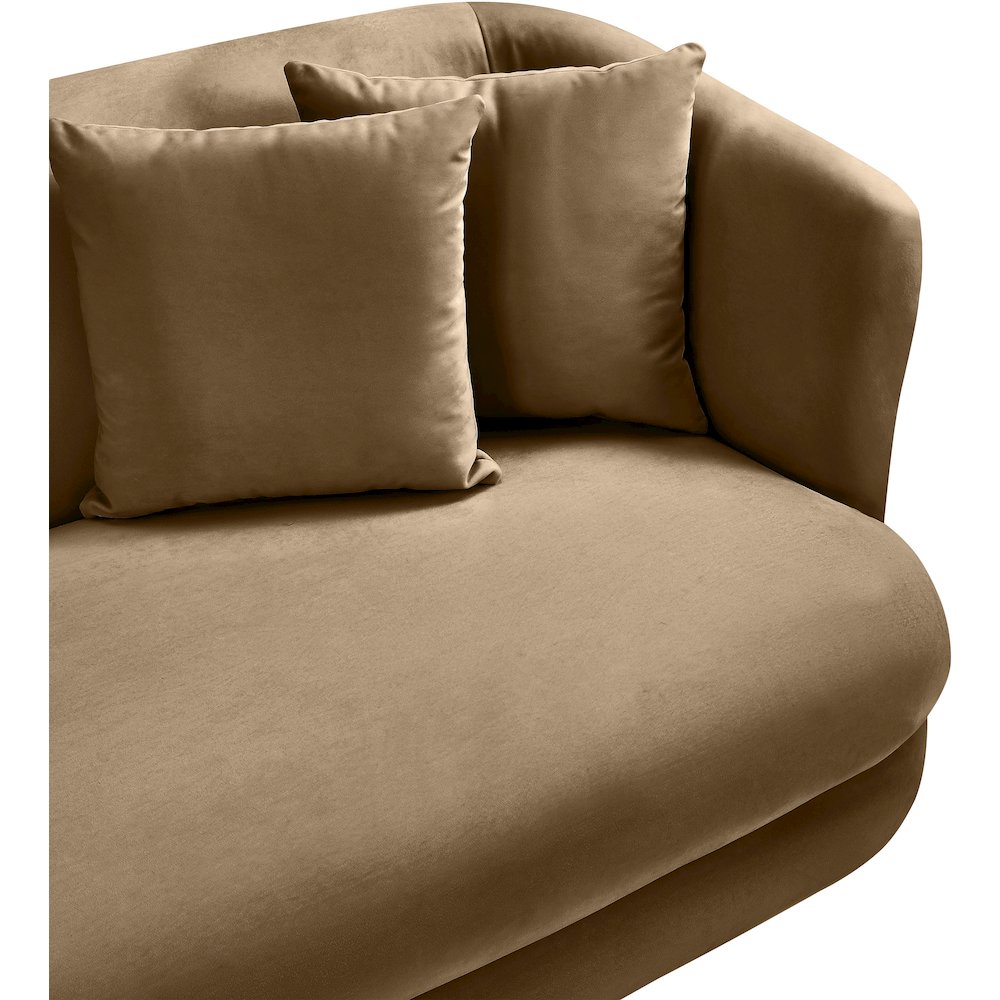 Alder Beige Velvet Chair. Picture 8