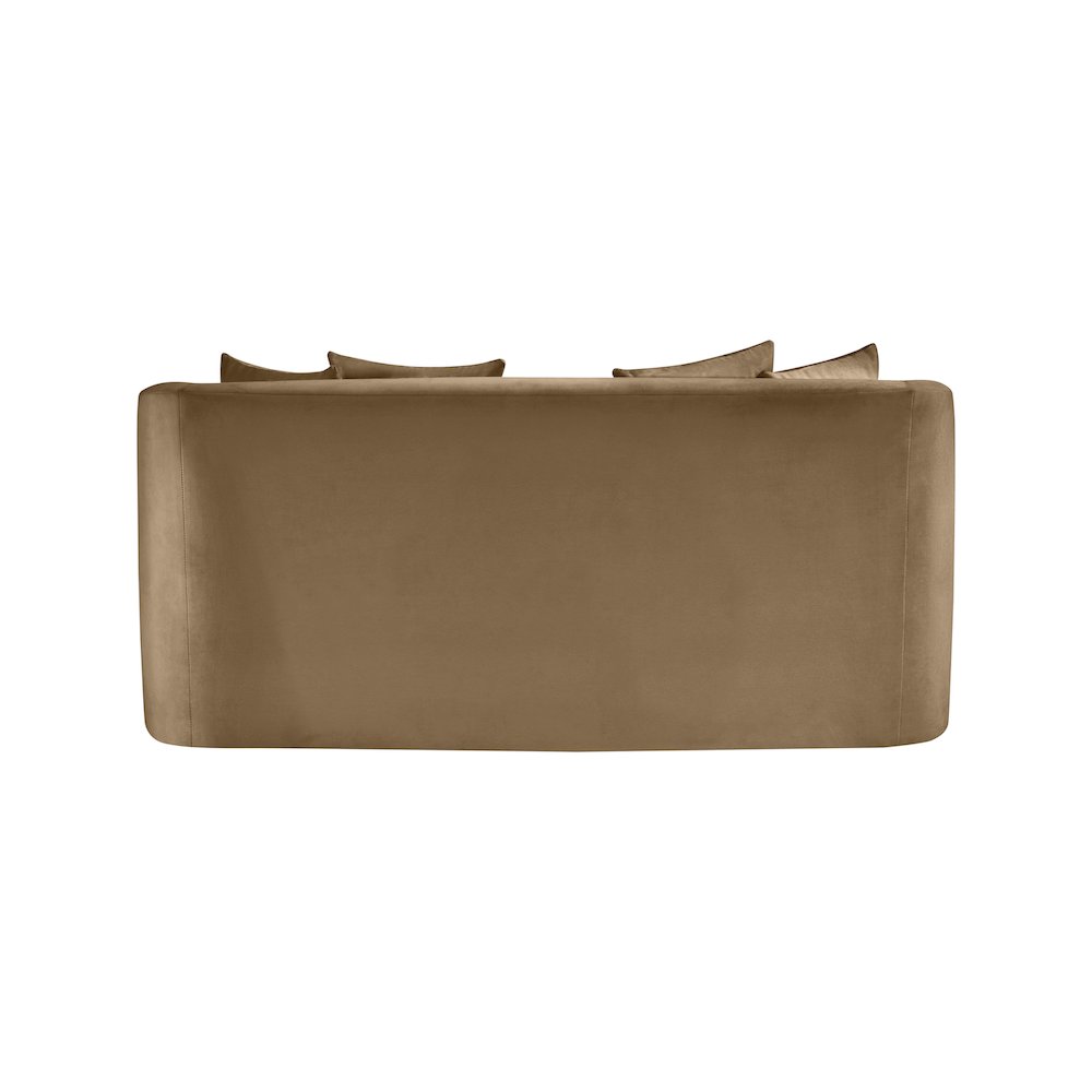 Alder Beige Velvet Loveseat. Picture 4