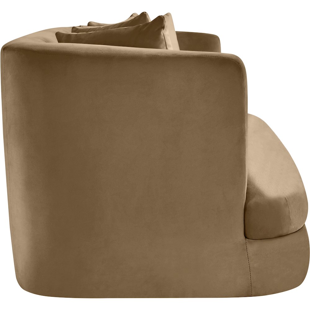 Alder Beige Velvet Loveseat. Picture 6