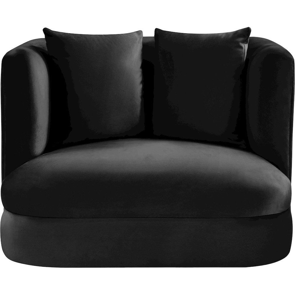 Alder Black Velvet Chair. Picture 2