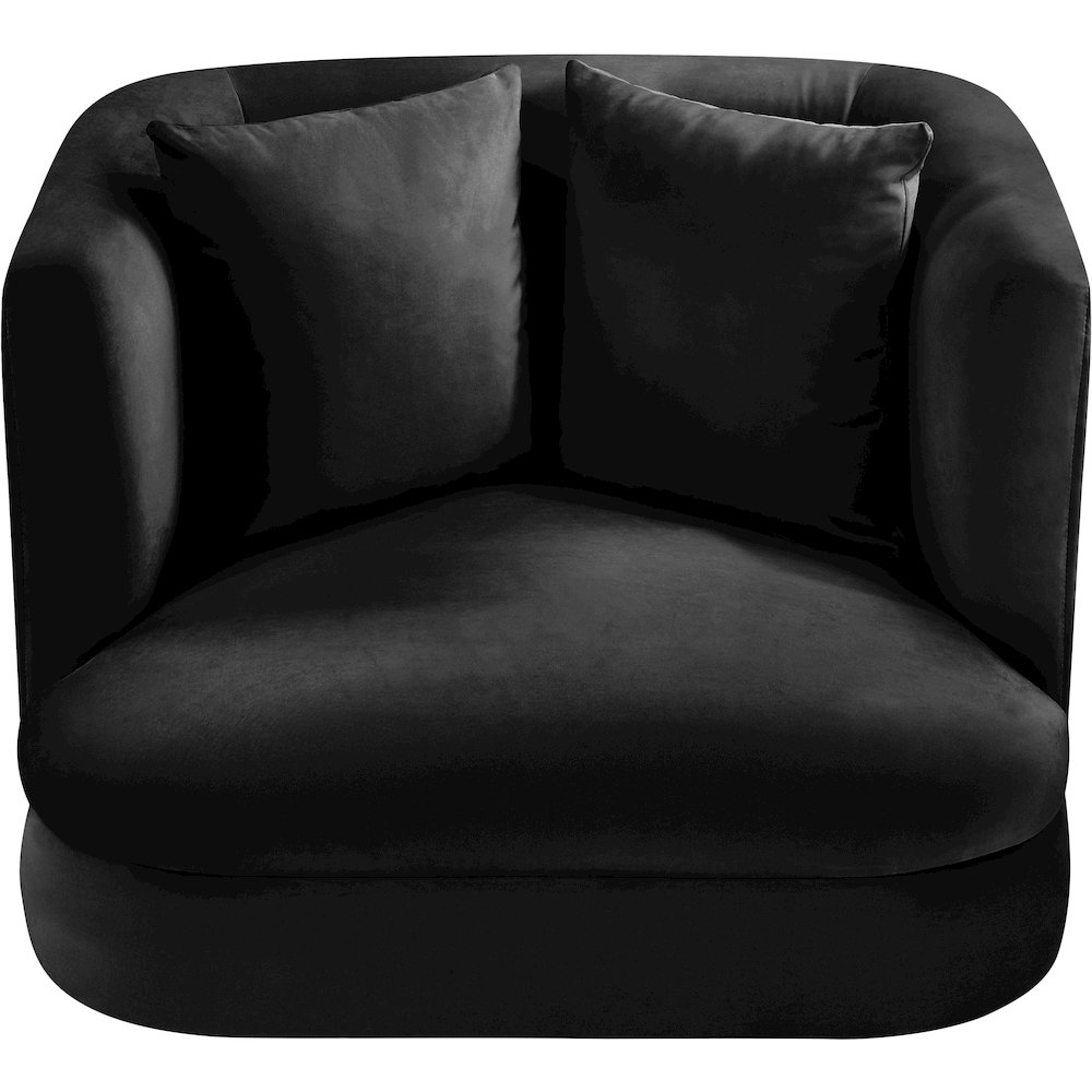 Alder Black Velvet Chair. Picture 3