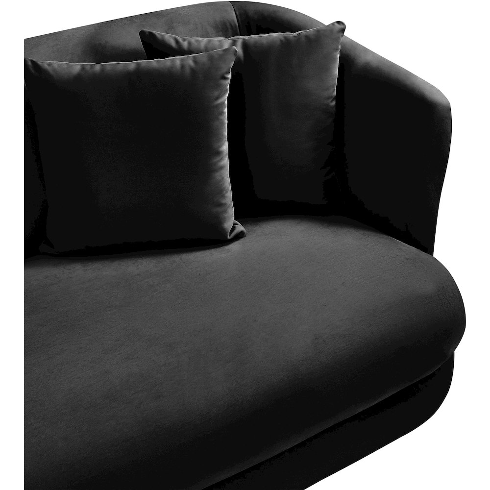 Alder Black Velvet Chair. Picture 8
