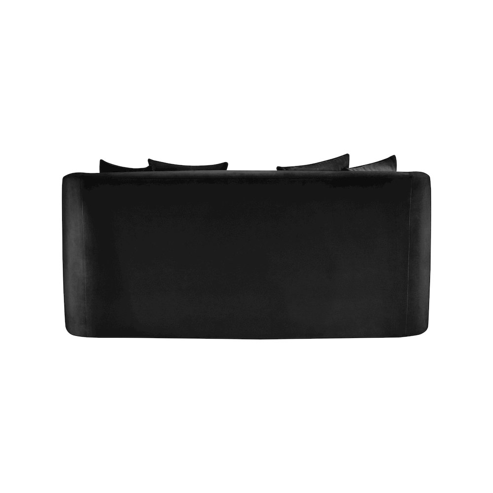 Alder Black Velvet Loveseat. Picture 4