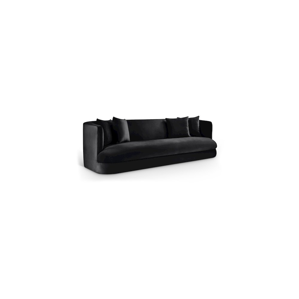 Alder Black Velvet Sofa. Picture 1