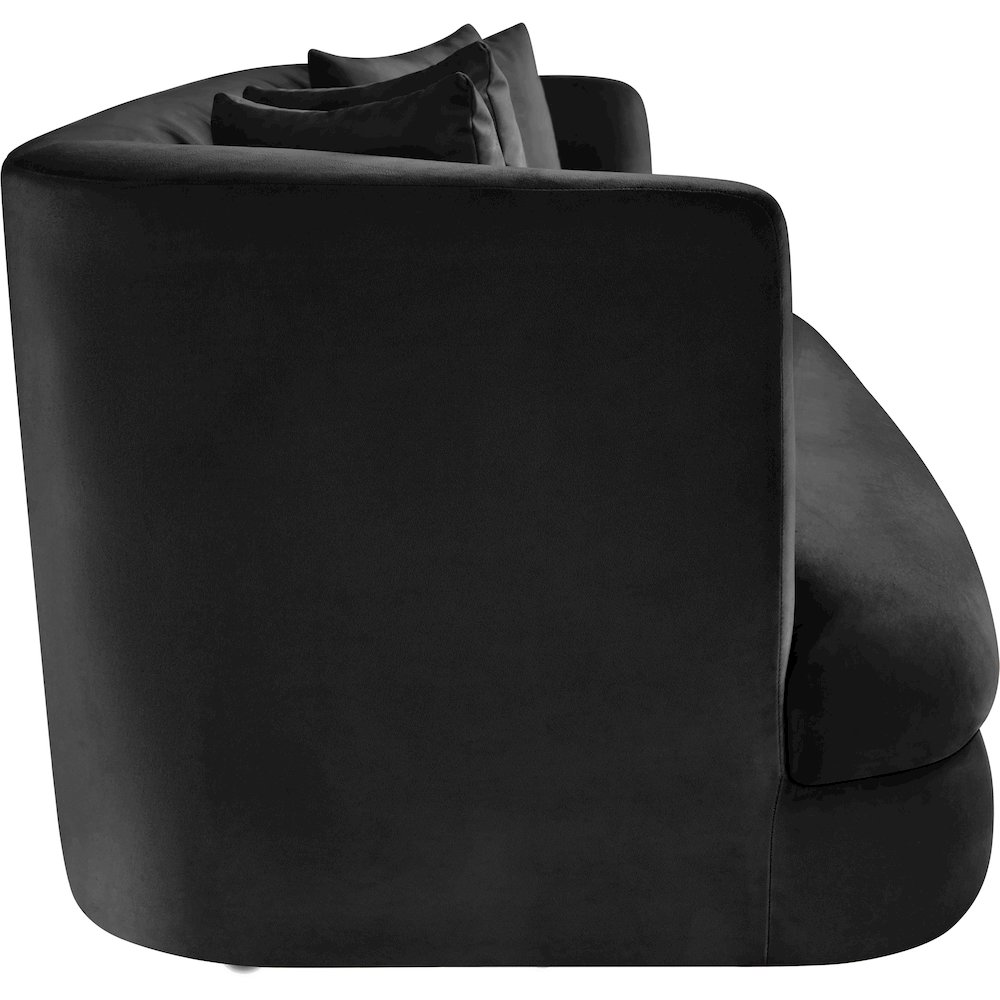 Alder Black Velvet Sofa. Picture 6
