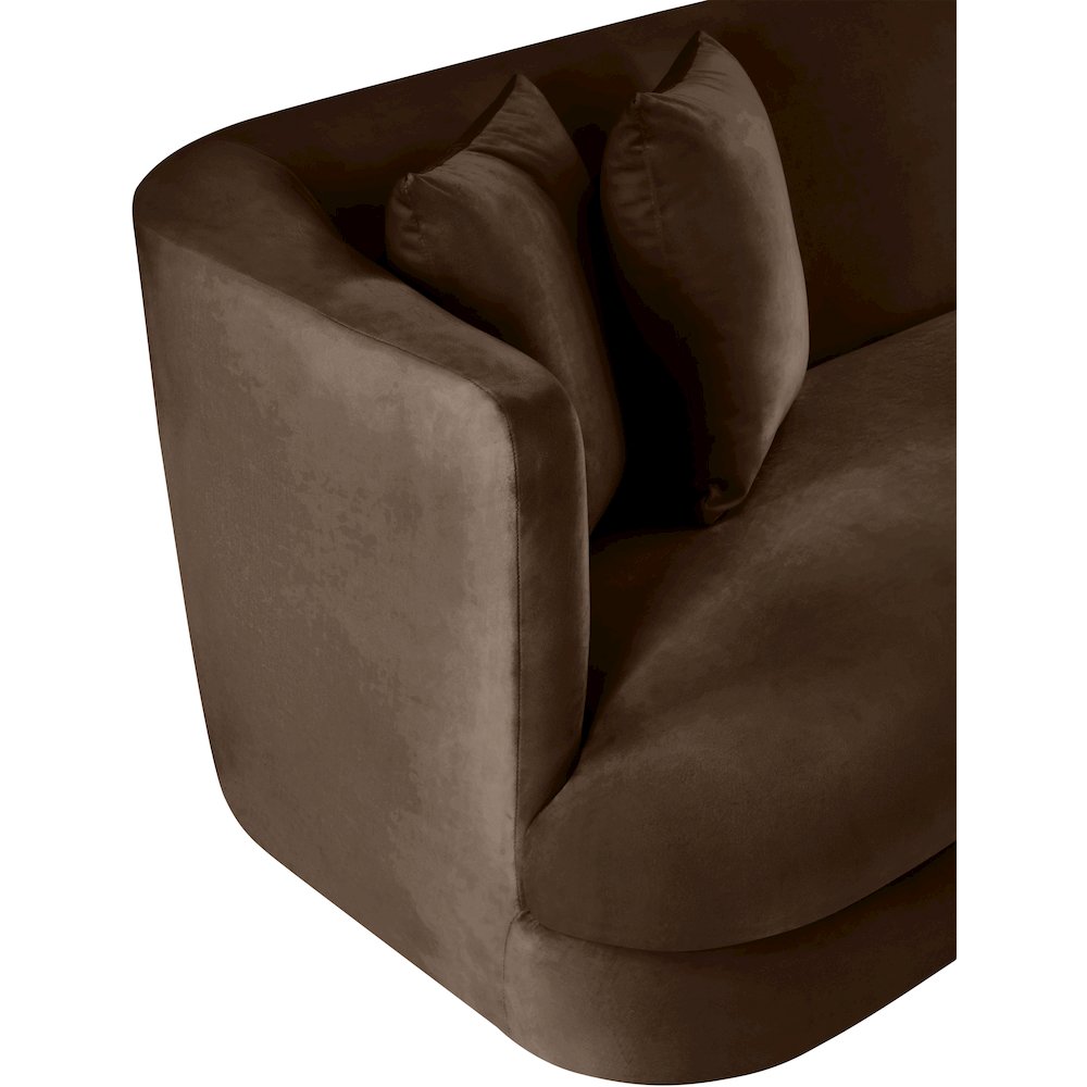 Alder Brown Velvet Chair. Picture 9