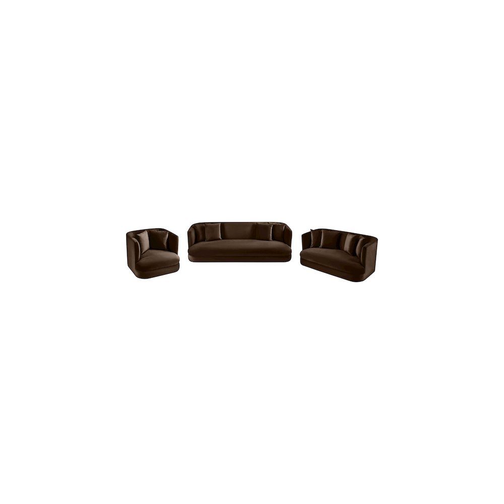 Alder Brown Velvet Chair. Picture 11