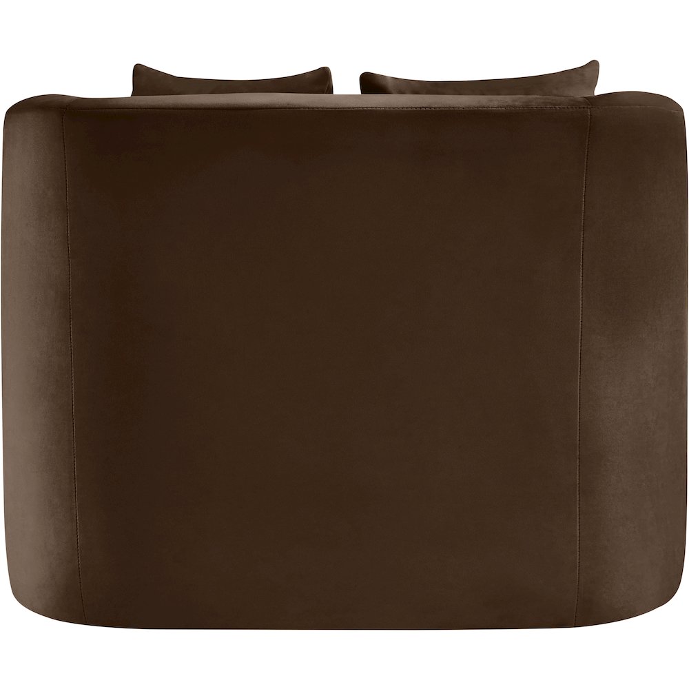 Alder Brown Velvet Chair. Picture 4