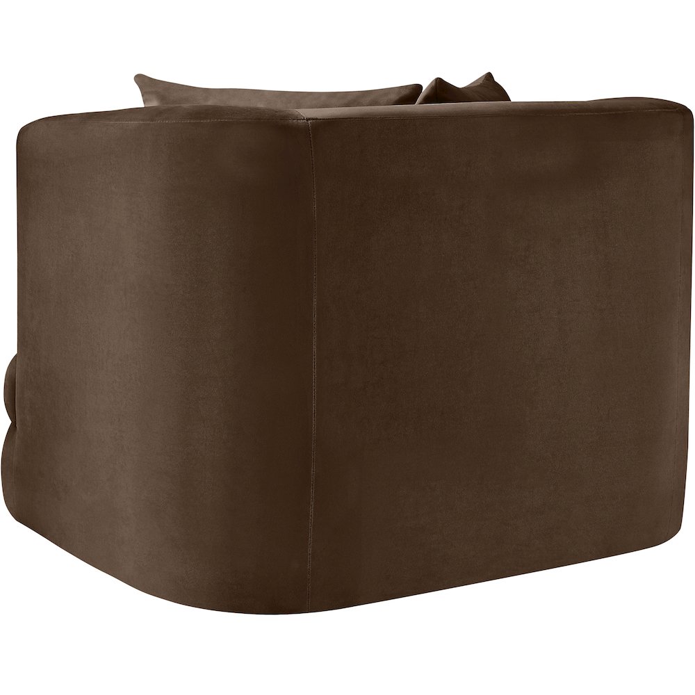 Alder Brown Velvet Chair. Picture 5