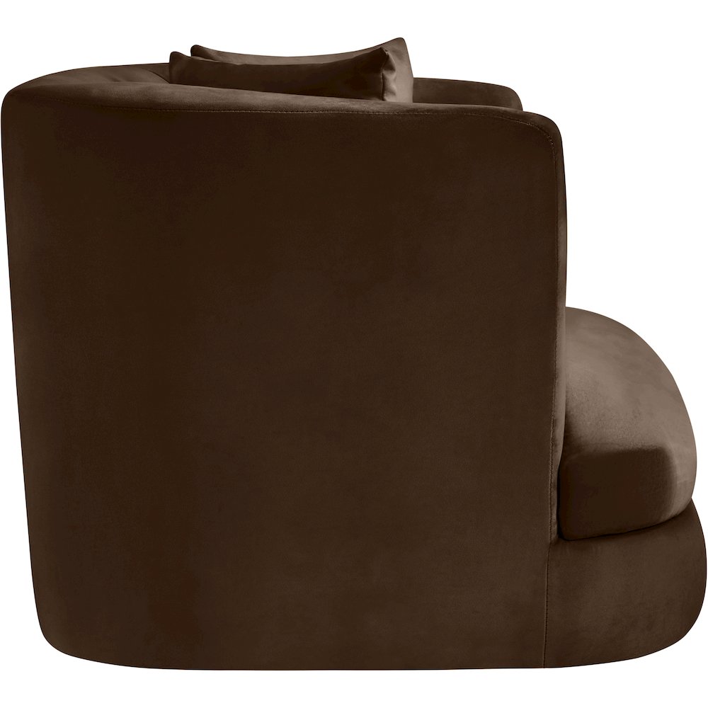 Alder Brown Velvet Chair. Picture 6