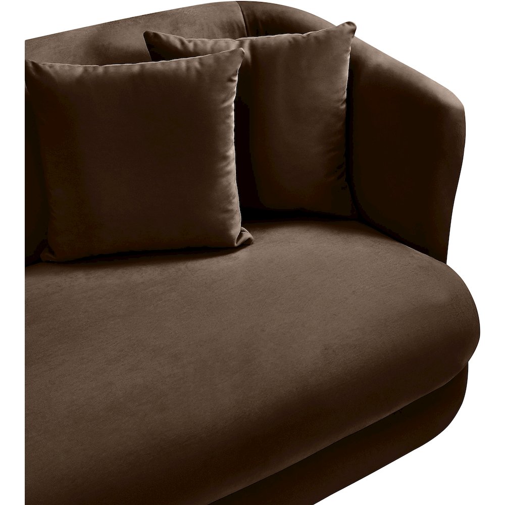 Alder Brown Velvet Chair. Picture 8