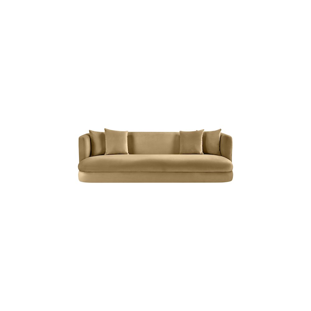 Alder Camel Velvet Sofa. Picture 2