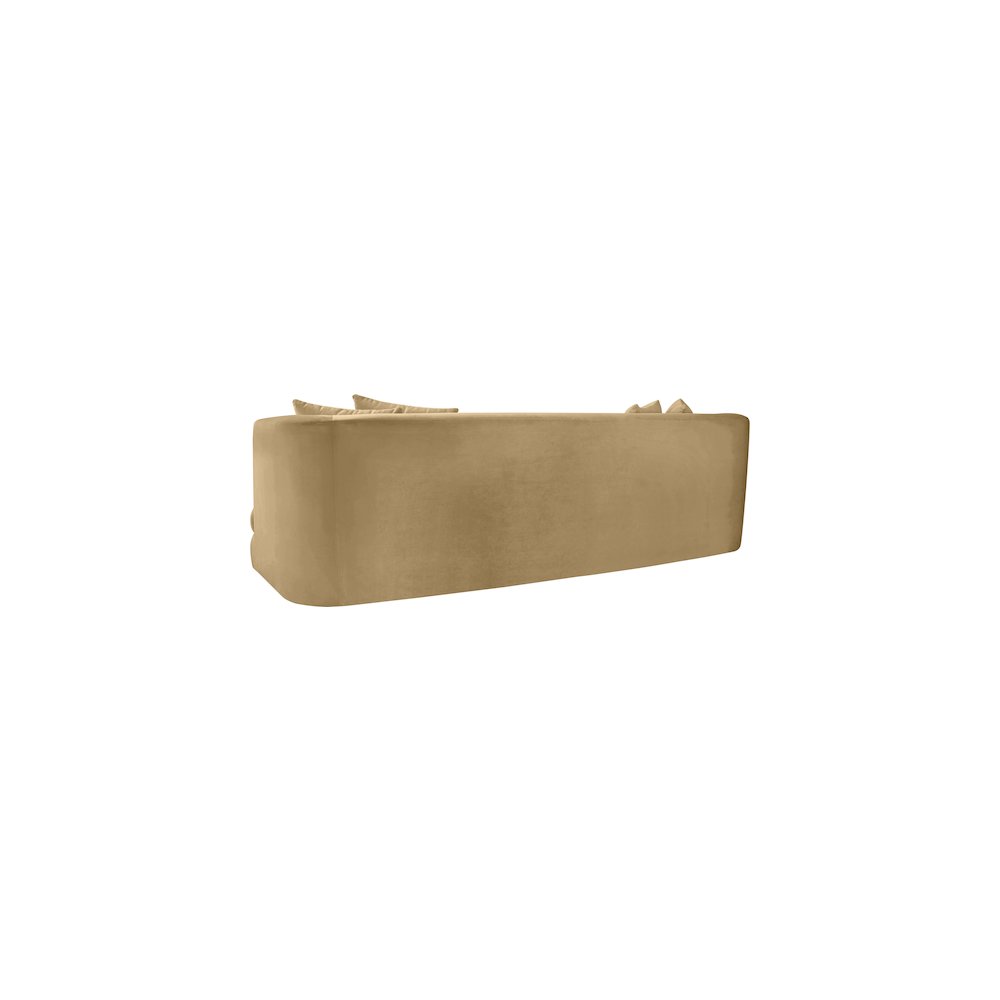 Alder Camel Velvet Sofa. Picture 5