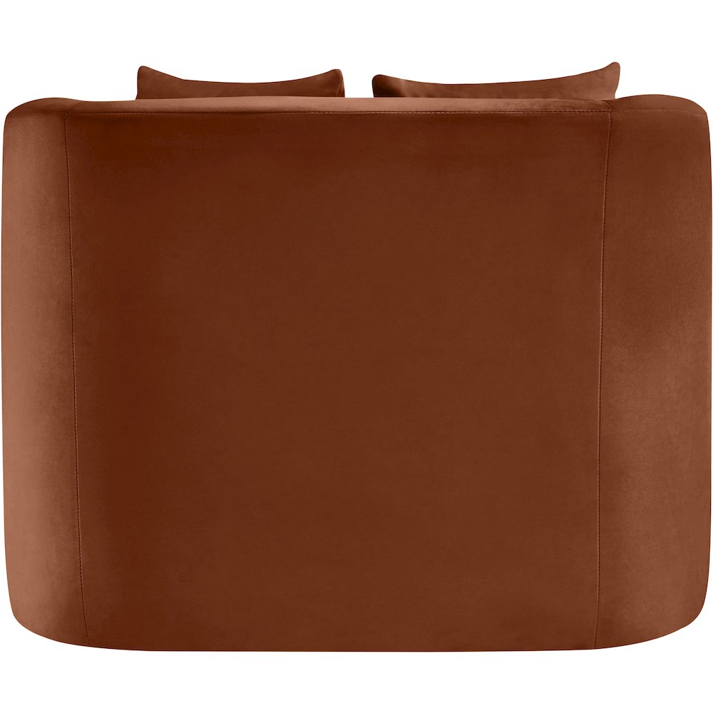 Alder Cognac Velvet Chair. Picture 4