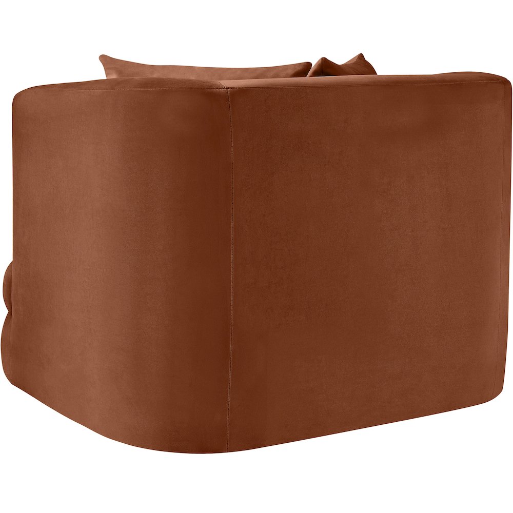 Alder Cognac Velvet Chair. Picture 5