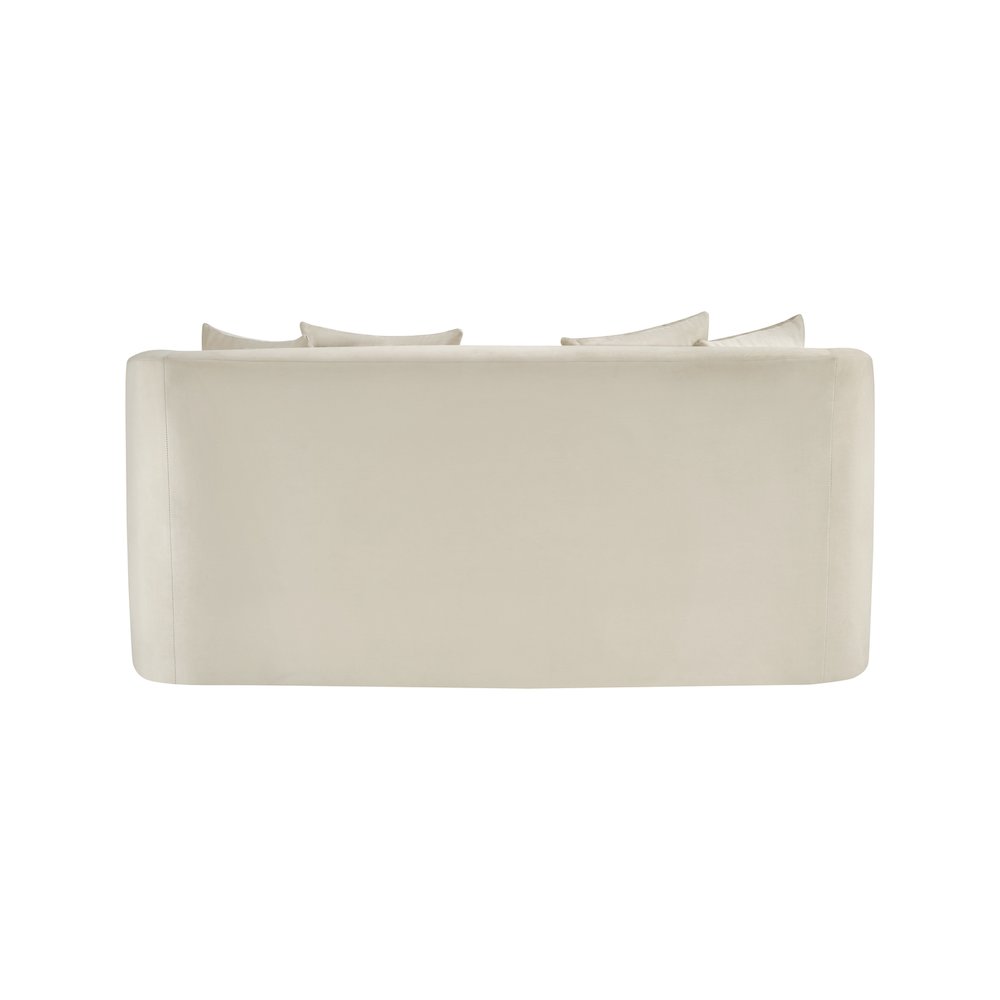 Alder Cream Velvet Loveseat. Picture 4