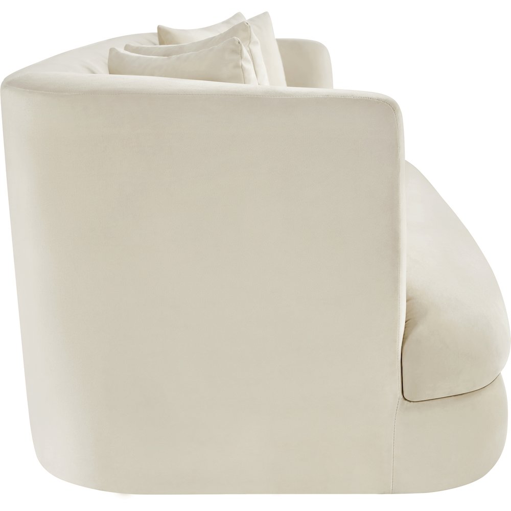 Alder Cream Velvet Sofa. Picture 6