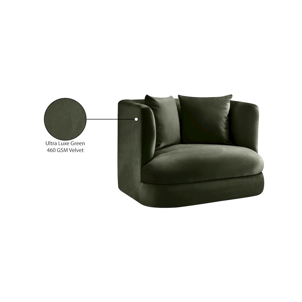 Alder Green Velvet Chair. Picture 16