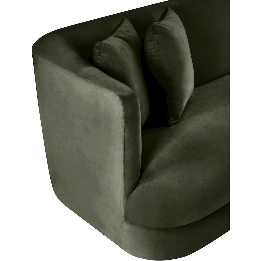 Alder Green Velvet Chair. Picture 9