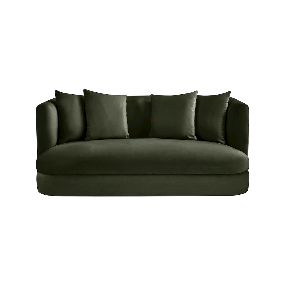 Alder Green Velvet Loveseat. Picture 2