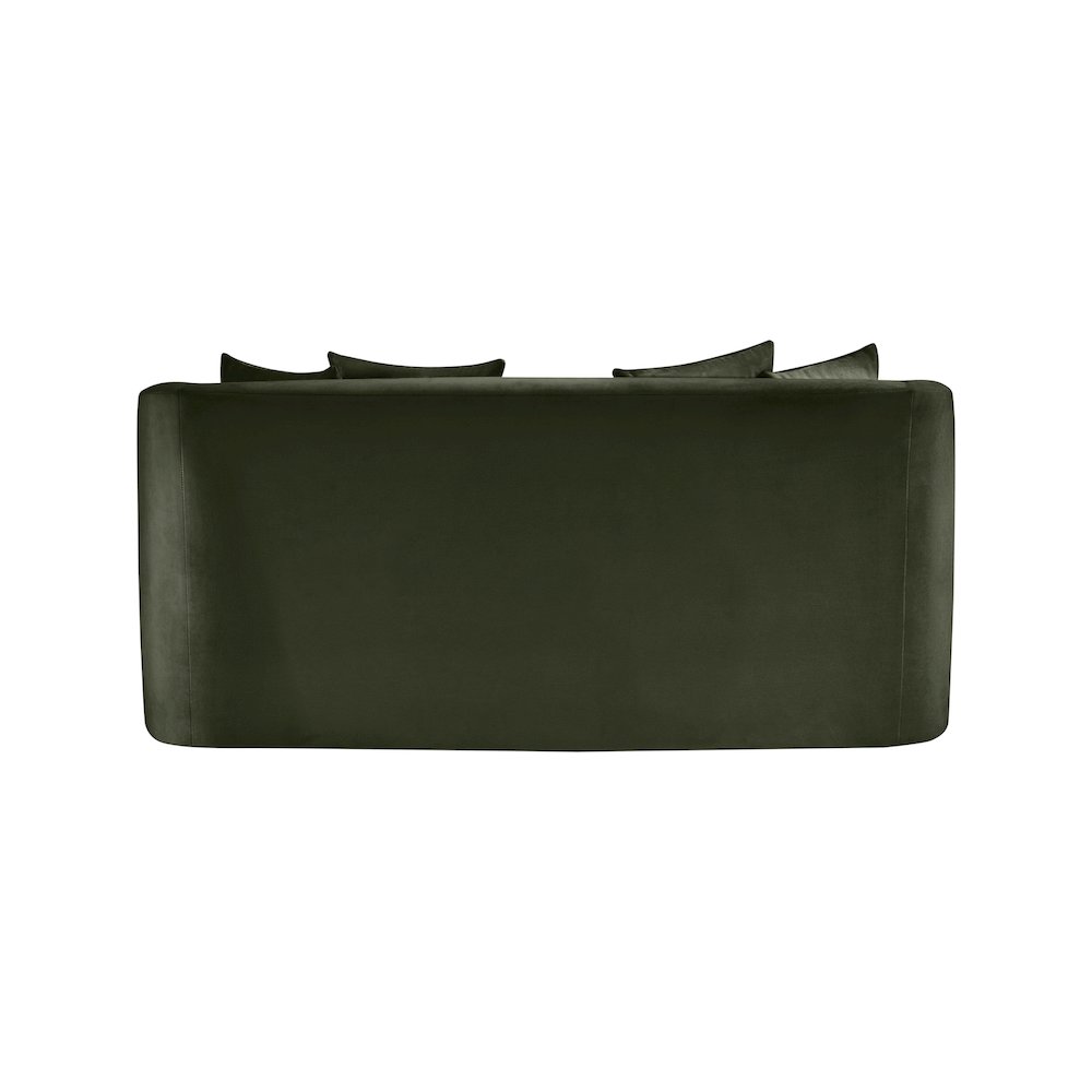 Alder Green Velvet Loveseat. Picture 4
