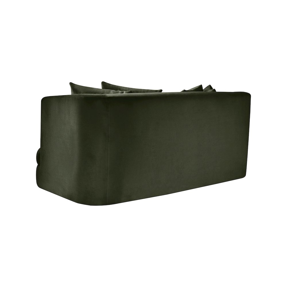 Alder Green Velvet Loveseat. Picture 5