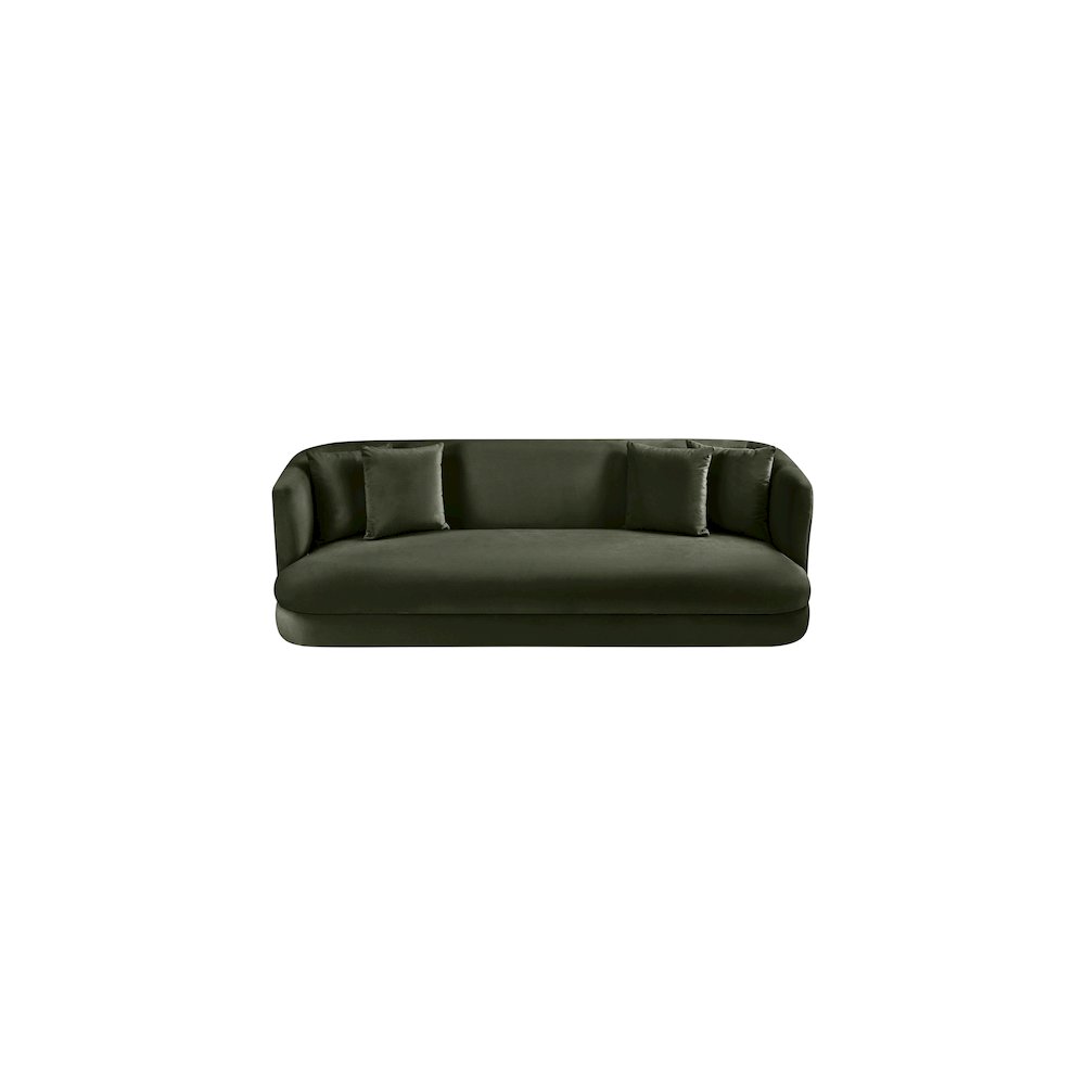 Alder Green Velvet Sofa. Picture 3