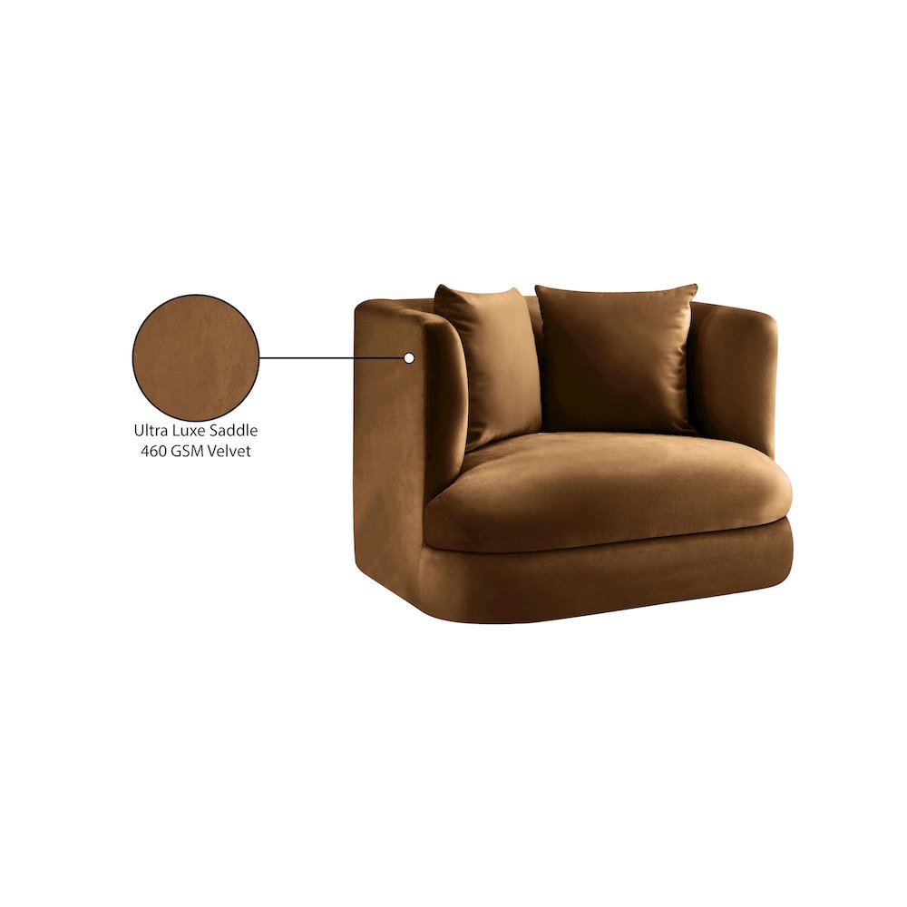 Alder Saddle Velvet Chair. Picture 16