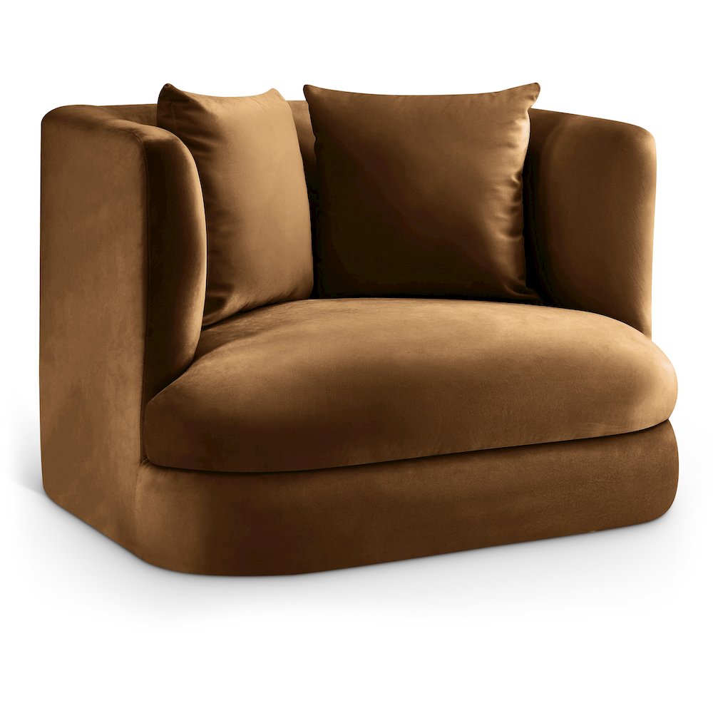 Alder Saddle Velvet Chair. Picture 1