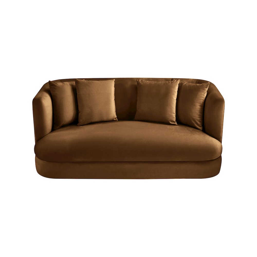 Alder Saddle Velvet Loveseat. Picture 3