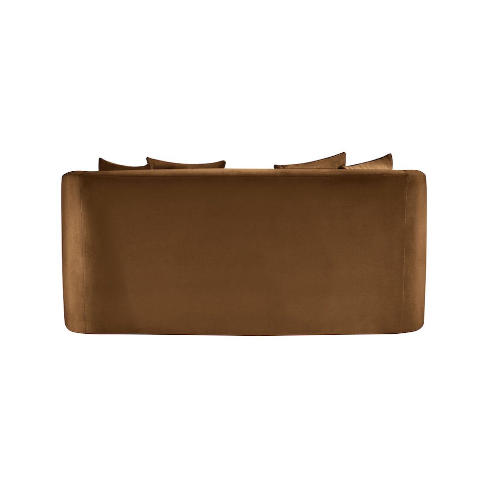 Alder Saddle Velvet Loveseat. Picture 4