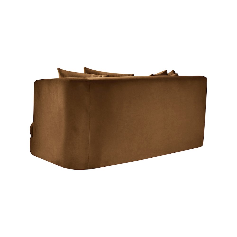 Alder Saddle Velvet Loveseat. Picture 5
