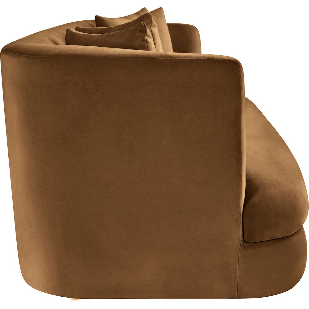 Alder Saddle Velvet Sofa. Picture 6