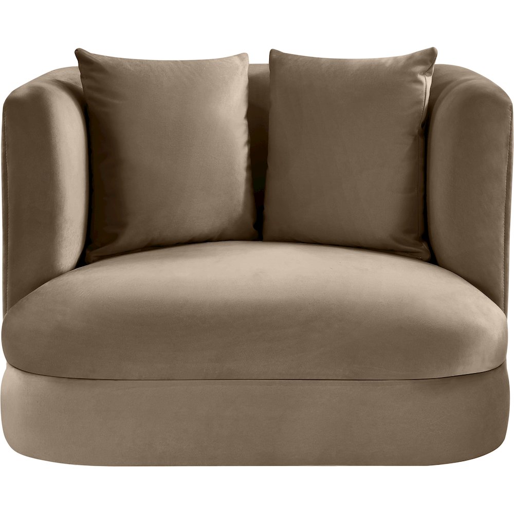Alder Taupe Velvet Chair. Picture 2