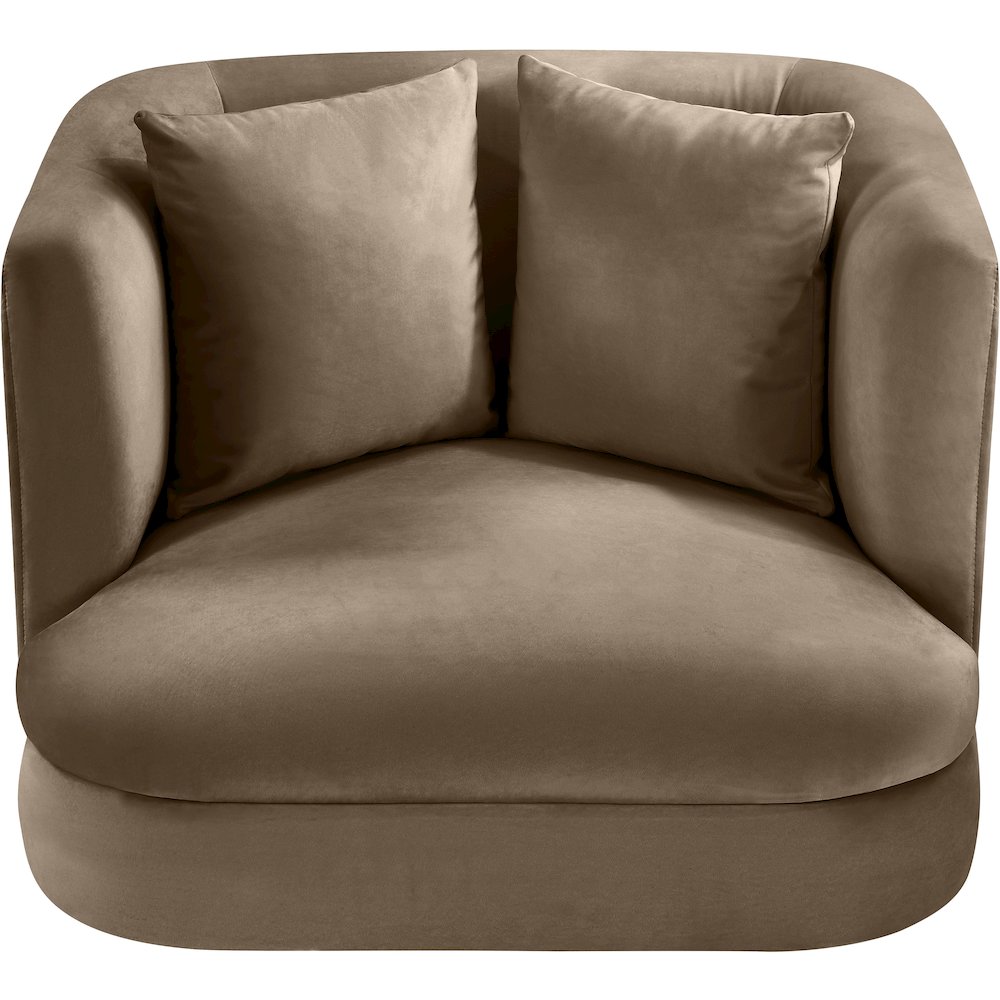 Alder Taupe Velvet Chair. Picture 3