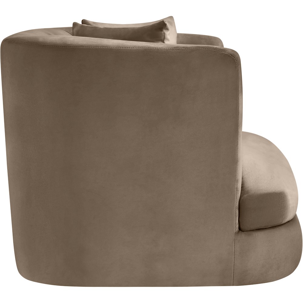 Alder Taupe Velvet Chair. Picture 6