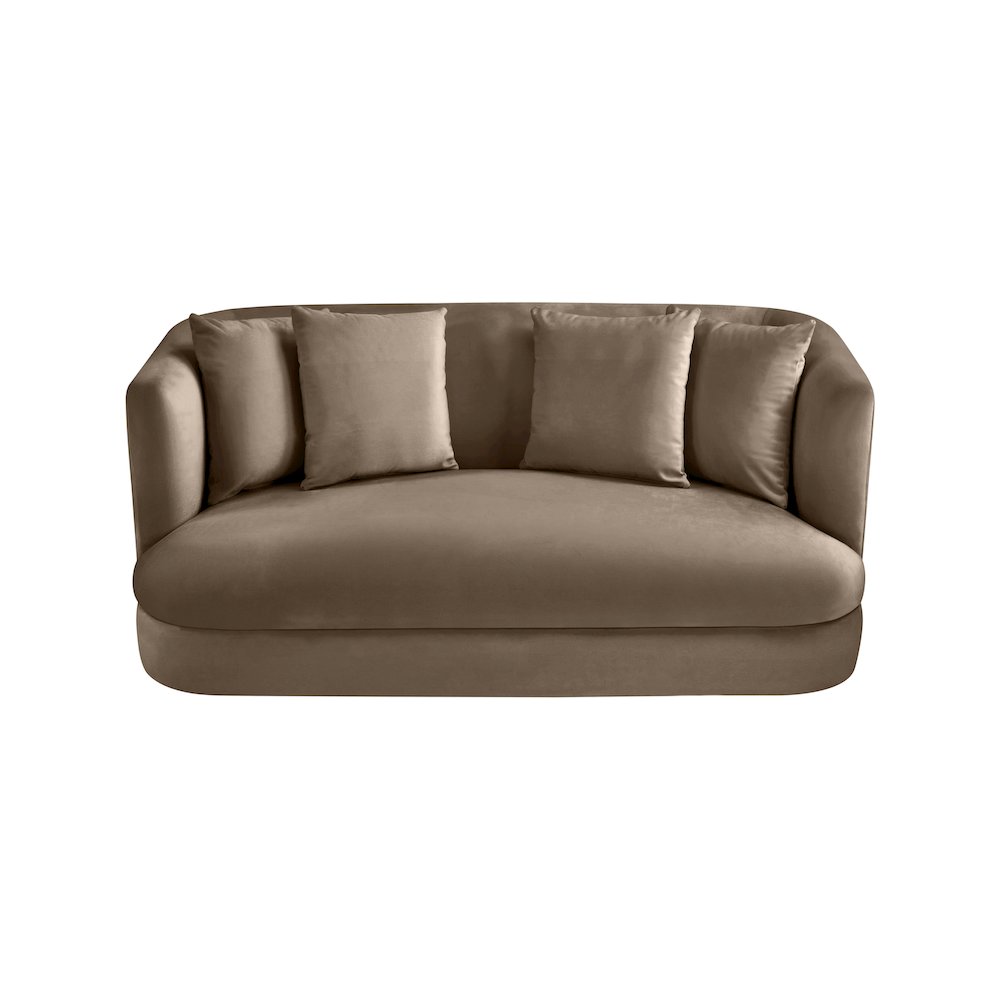 Alder Taupe Velvet Loveseat. Picture 3