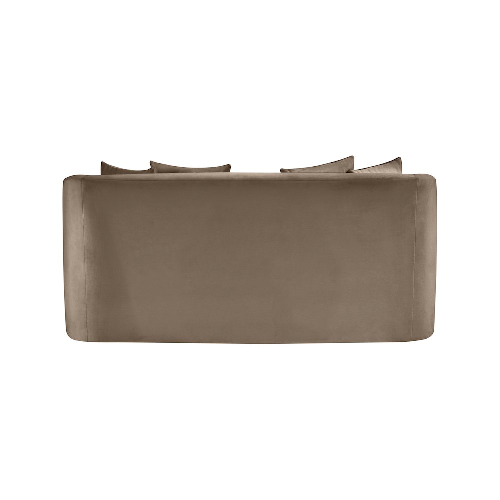 Alder Taupe Velvet Loveseat. Picture 4