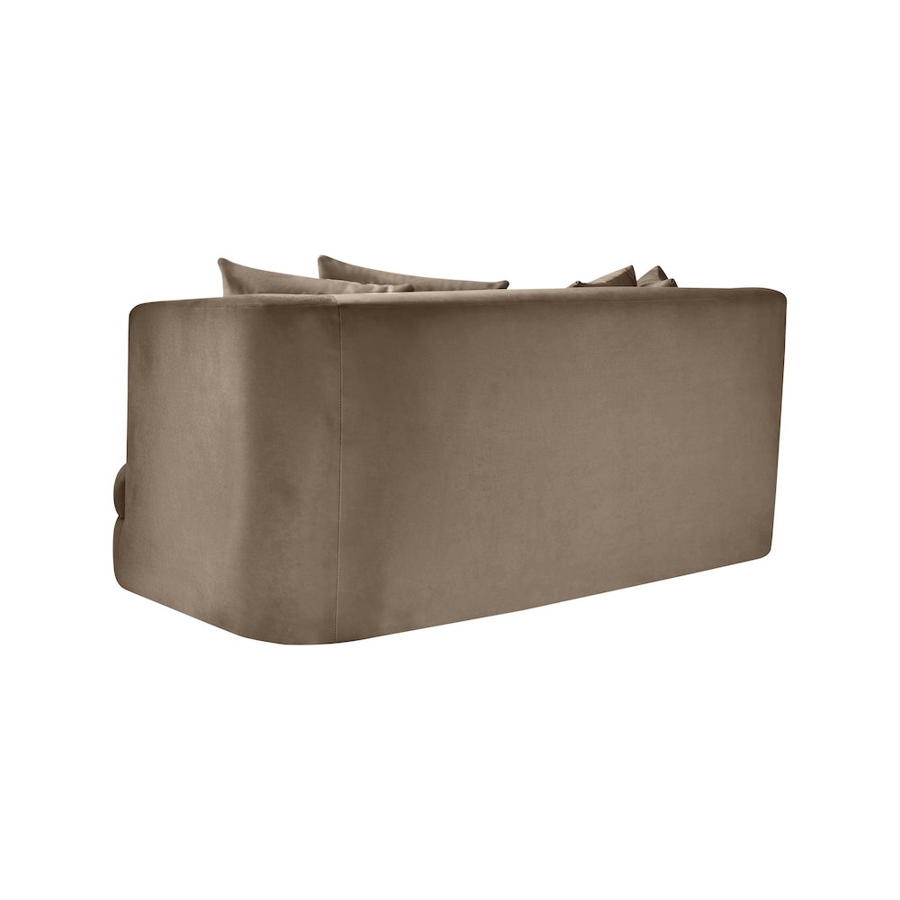 Alder Taupe Velvet Loveseat. Picture 5