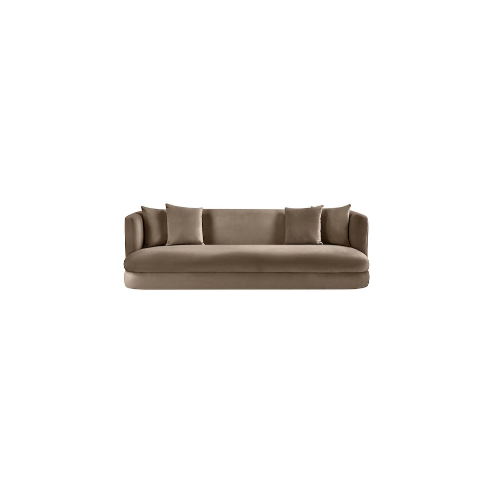 Alder Taupe Velvet Sofa. Picture 2
