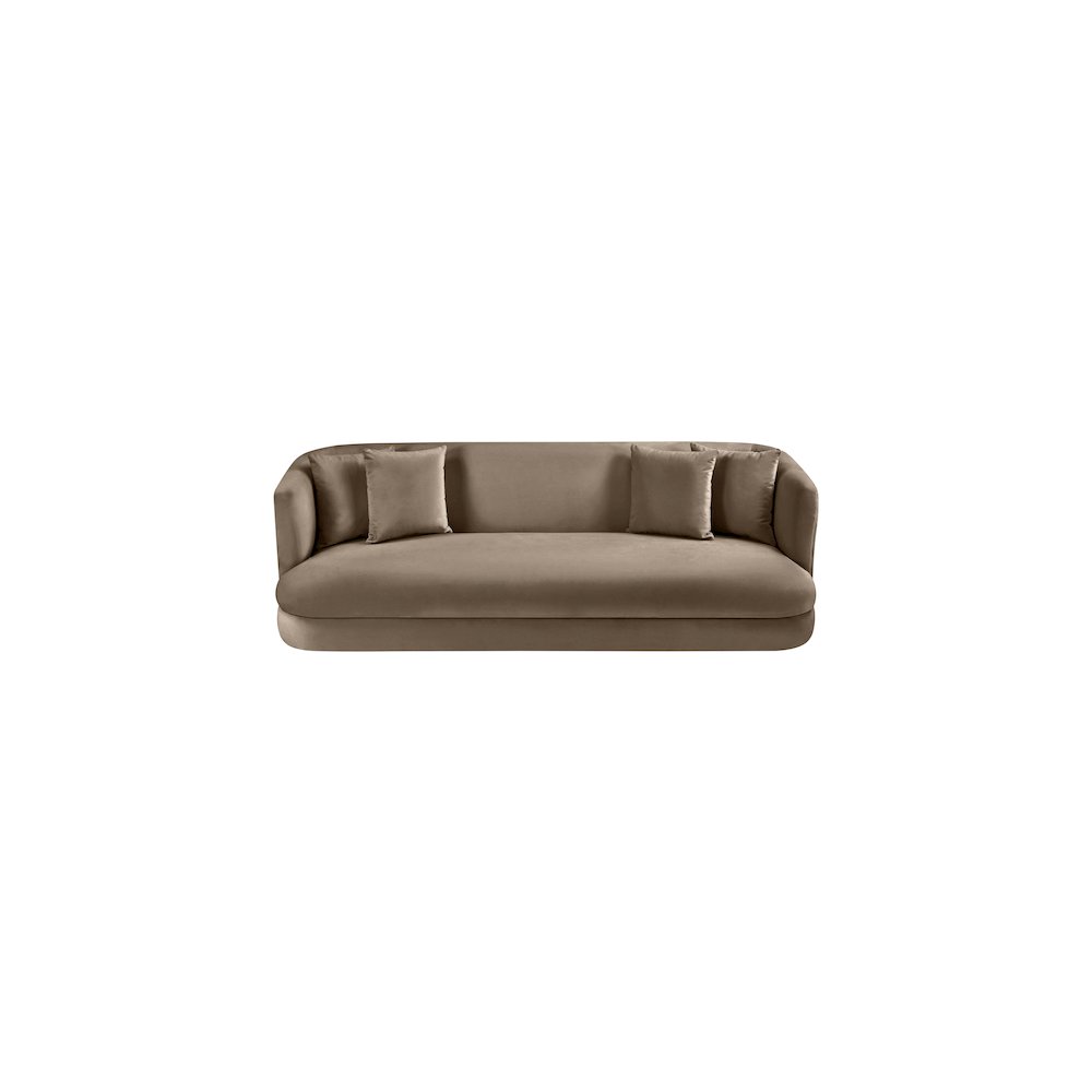 Alder Taupe Velvet Sofa. Picture 3
