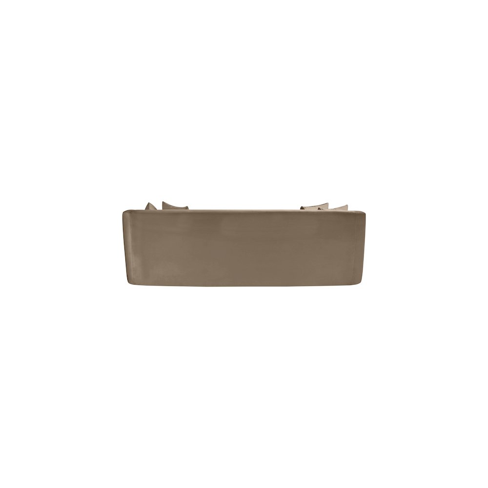 Alder Taupe Velvet Sofa. Picture 4