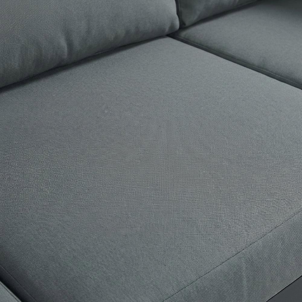 Gray Fabric Outdoor Modular Sofa With Contemporary Style And Cushioned Seating. Picture 5