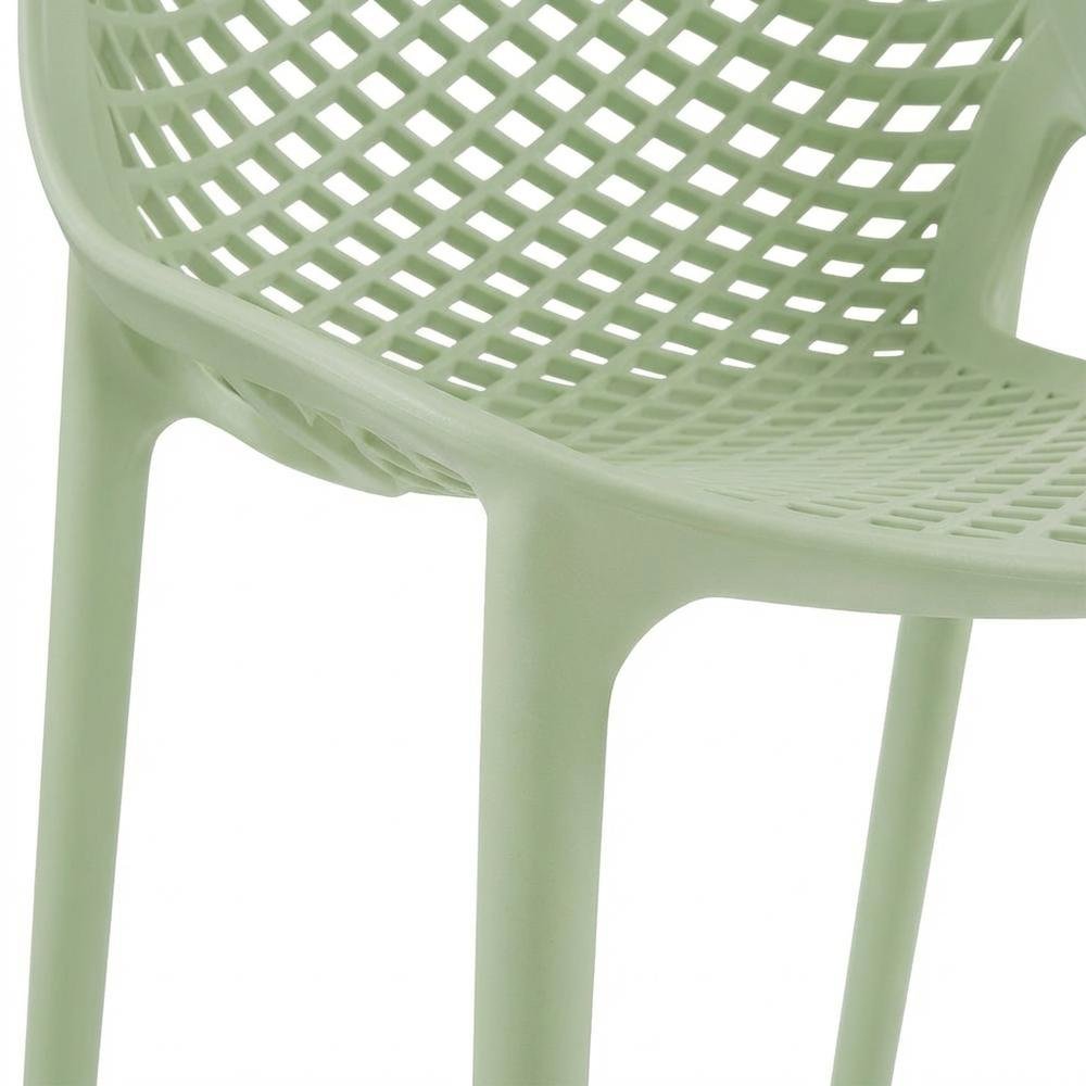 Contemporary Mint Outdoor Dining Chair Set Of 4 With Protective Finish. Picture 6